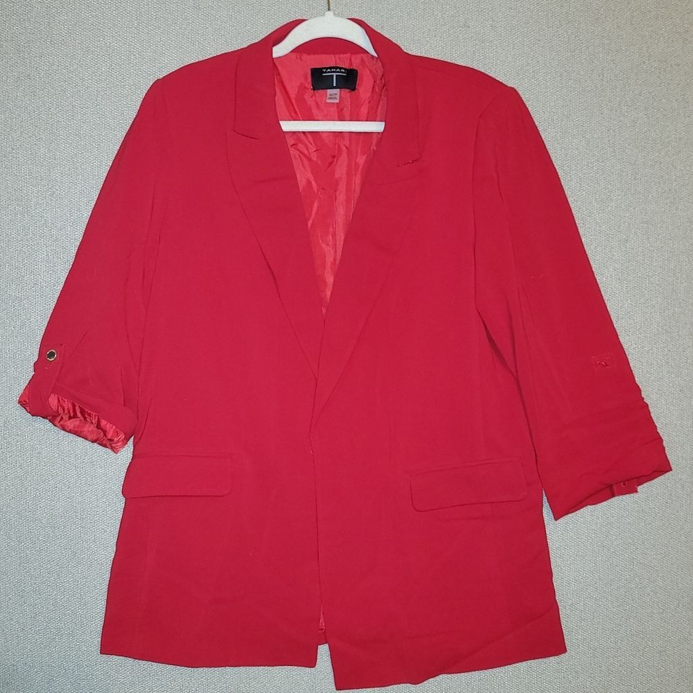 Tahari Size XS Vibrant Red Jacket